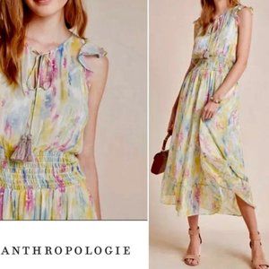 Anthropologie midi flower dress